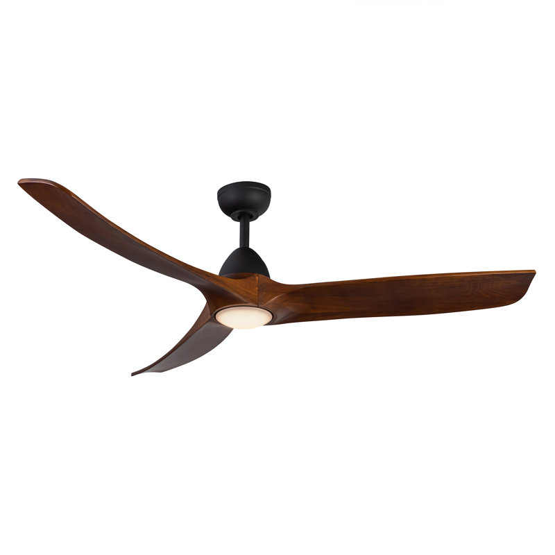 Baylor Smart LED Downrod Ceiling Fan, Dark Walnut