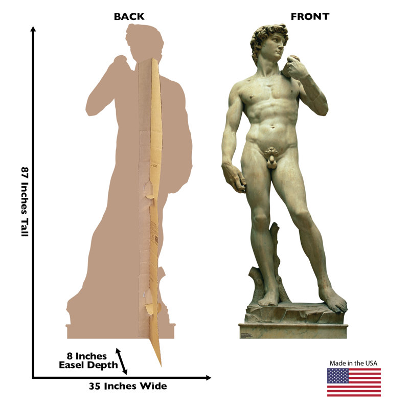 Accroche en carton statue de david Italy