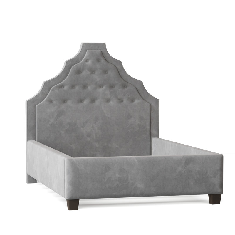 Lexi Upholstered Bed, California King, Sachi Wheatgrass, Brown Mahogany