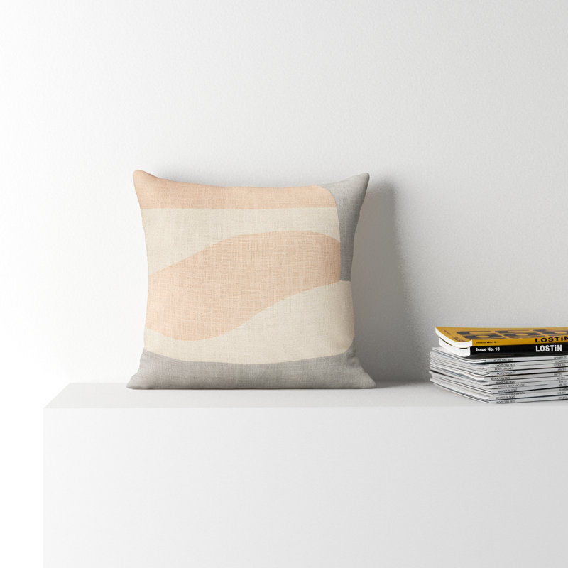 Abstract Cotton Throw Pillow