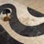 Tapis moderne à motif de tourbillon noir et beige Abani Rugs-860970148