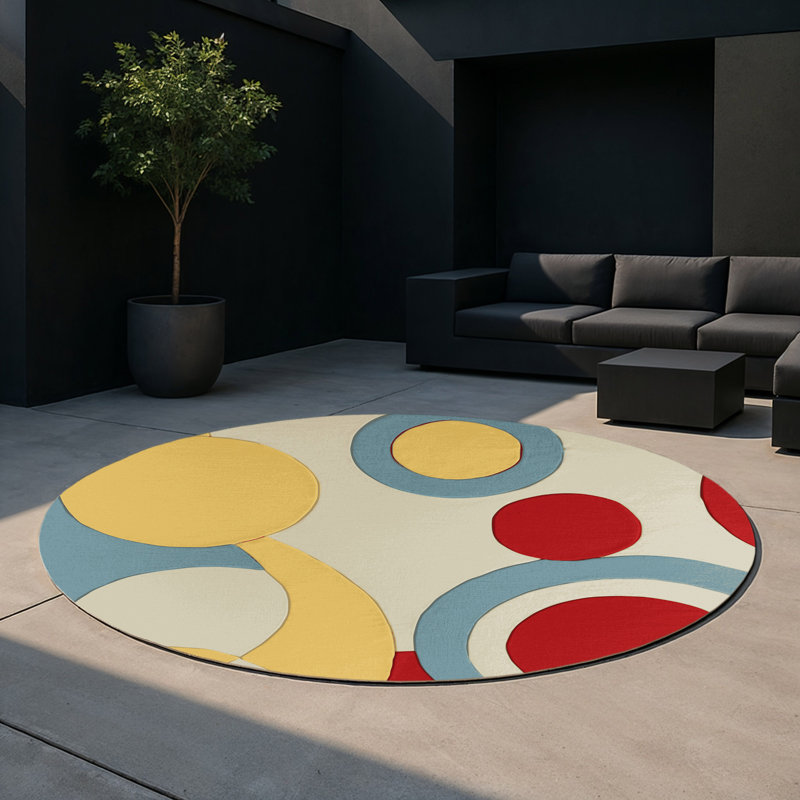 Tapis intérieur et extérieur Jolly Jiggle, Rond 5 pi