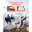 Boat Seat High Backrest Flip Up Boat Seat Captain Bucket Seat White & Grey