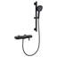 Ensemble de robinet de baignoire 2 boutons avec douchette carrée-117993054