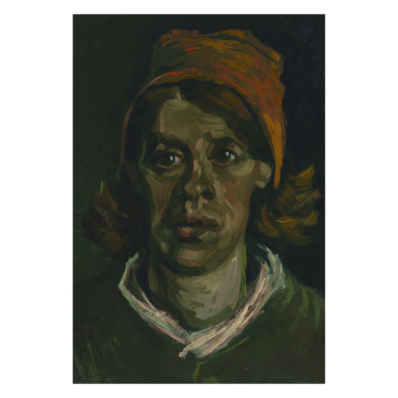 Tête de femme par Vincent van Gogh - Estampe numérique, H 28 po x l 22 po
