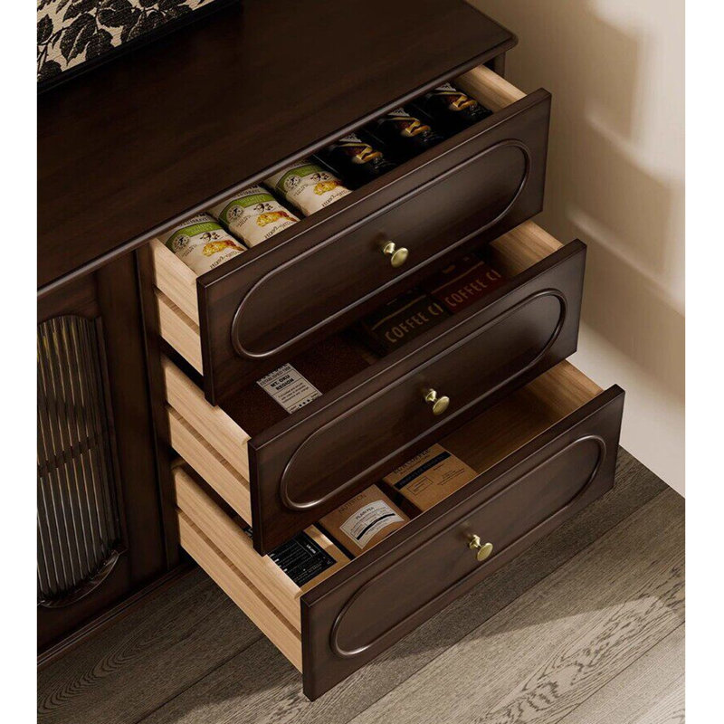 Buffet de rangement rétro multifonctionnel, 33.85" H x 47.24" W x 15.74" D