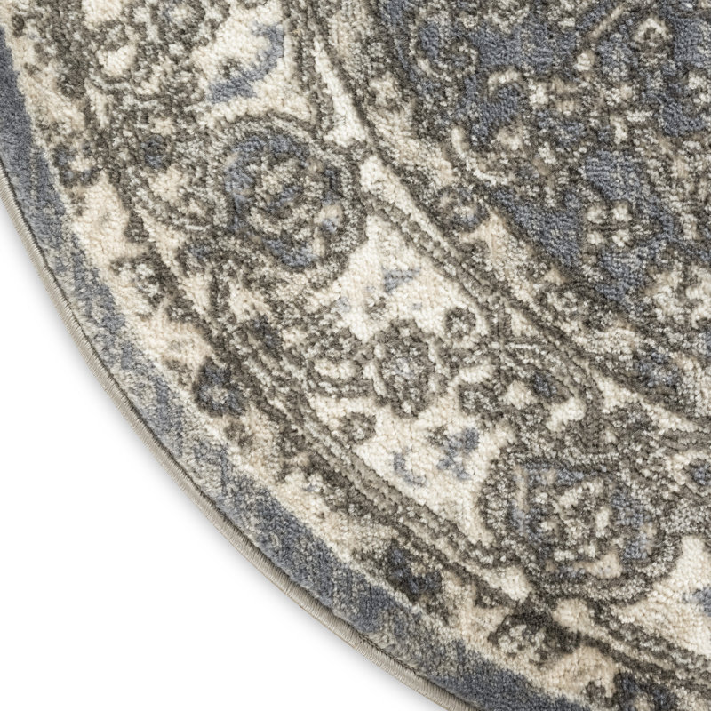 Tapis tissé à la machine Sereno, Rond 4 pi
