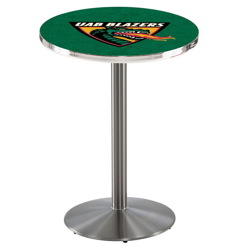 Round Metal Base Dining Table, Stainless Steel, University of Alabama at Birmingham