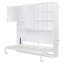 Armoire-lit simple escamotable avec lampes et prises de courant-881808026