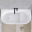Baignoire d'angle autoportante en acrylique de 47 po x 23,6 po avec baignoire encastrée blanche