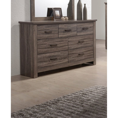 Mobilier de chambre à coucher avec tiroirs en bois naturel