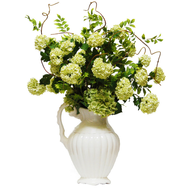 SNOWBALL HYDRANGEA IN APITCHER