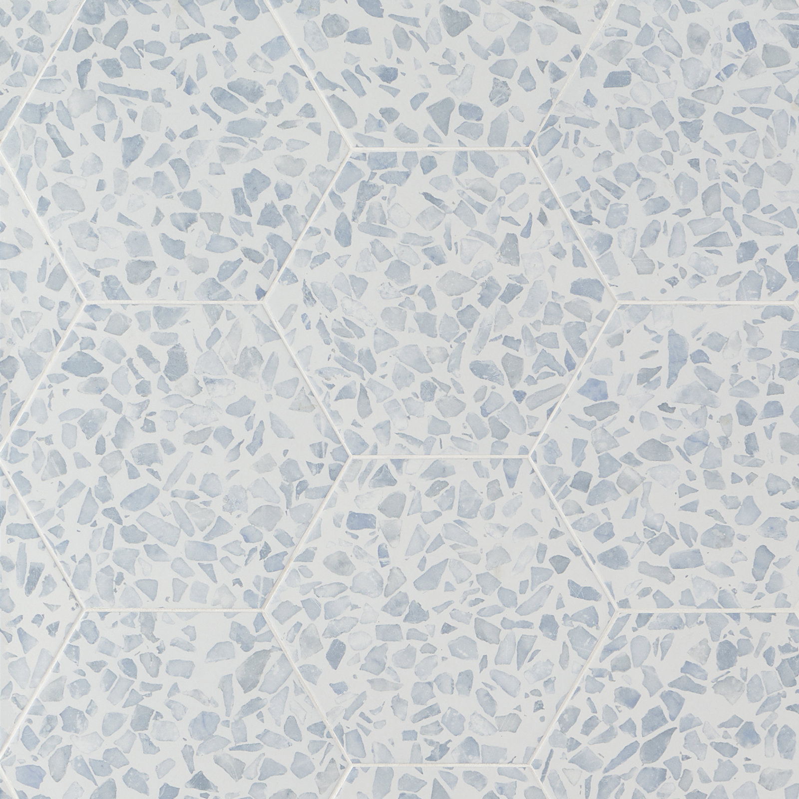 Jurassic Hex 9" Porcelain Tile, Blue