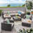 9 - Person Patio Conversation Set with Cushions