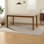 Rinvil Poplar Rectangular Solid Wood Top with Solid Wood Base Dining Table