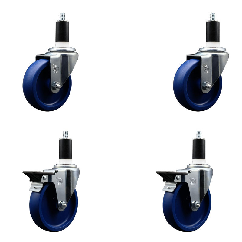 Ensemble de roulettes extensibles en poly 3 po