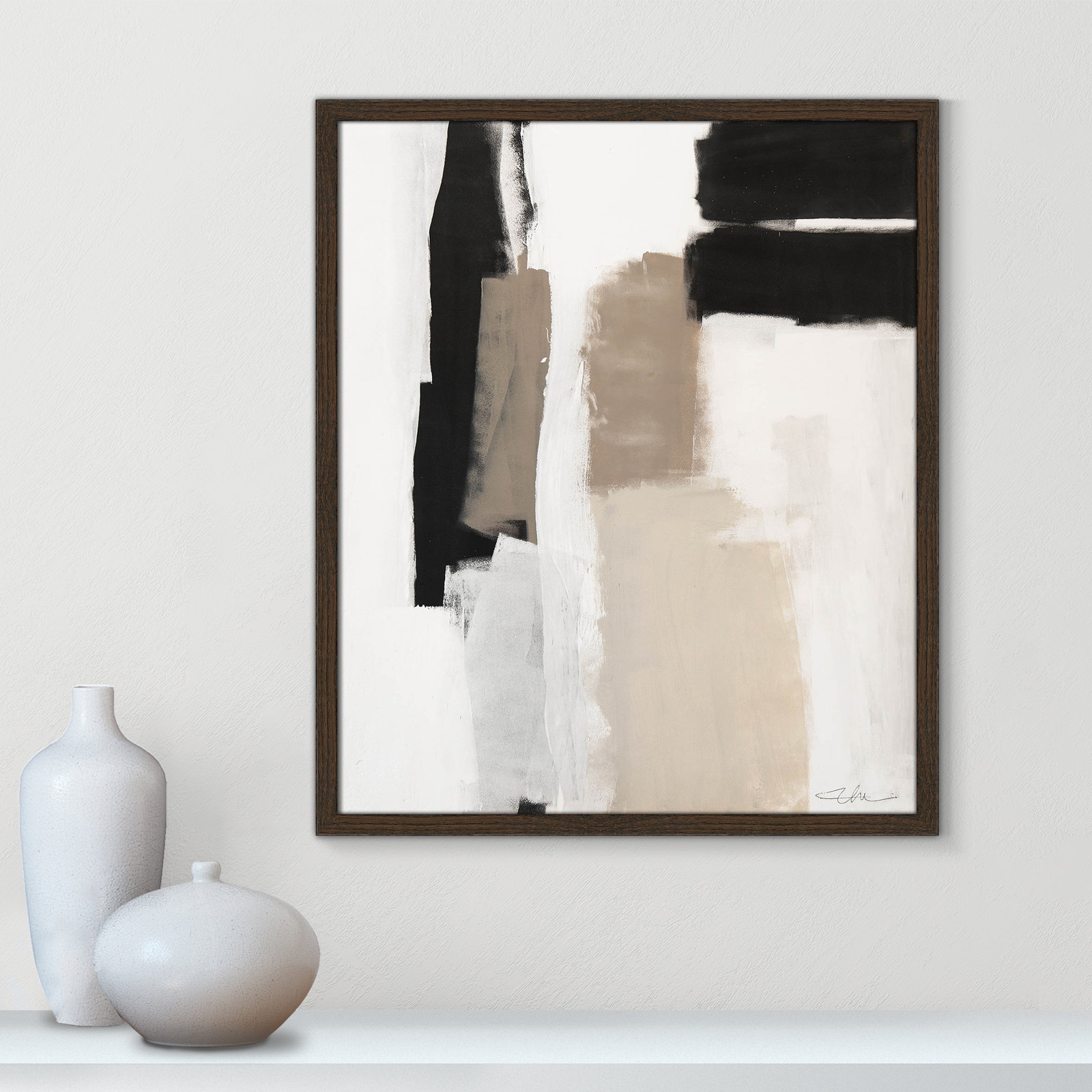 Earth Scapes II Print, 25.5" H x 21.5" W x 1.25" D, Walnut Slim Unmatted Picture Framed