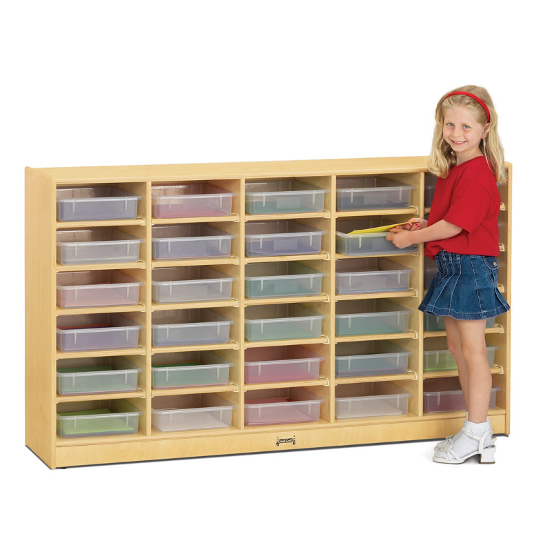 Rangement mobile à 30 plateaux Jonti-Craft®, Transparent, Standard