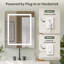 Armoire à pharmacie avec miroir à DEL 24 po x 30 po DeerValley, à fixation murale, à intensité variable, anti-buée, tablettes réglables, prise de courant encastrée, DV-1MC0499-125525595