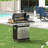 Stainless Propane Gas Grill With Side Burner