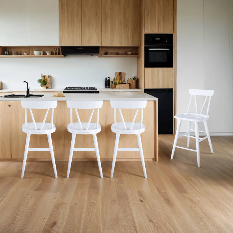 Chaise de tabouret de bar Brentyn, Blanc, 6