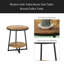 Table d'appoint moderne, table de bout rustique, table basse ronde