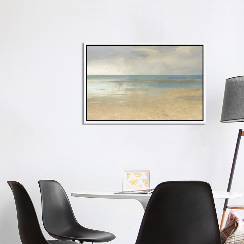 Pastel Seascape I by Christy McKee - Print on Canvas, 101.6 cm H x 66.04 cm W, White Framed