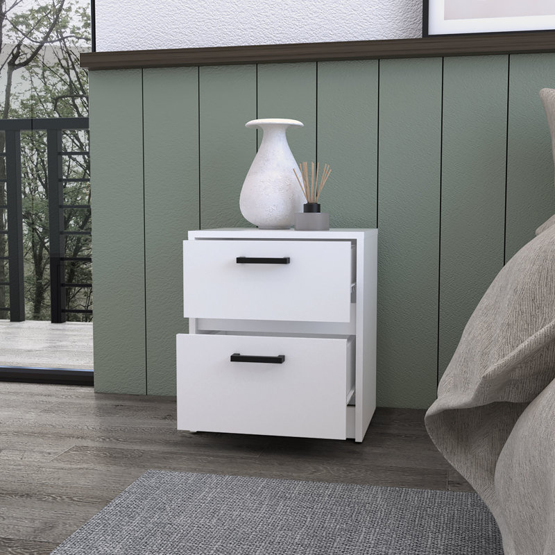 Table de chevet moderne pour chambre à coucher 2 - Fournit un grand espace de rangement pour améliorer la chambre à coucher et l'organisation