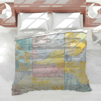 Patchwork Floral Abstract Comforter