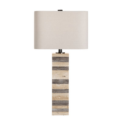 Lampe de table en marbre Tranvertine