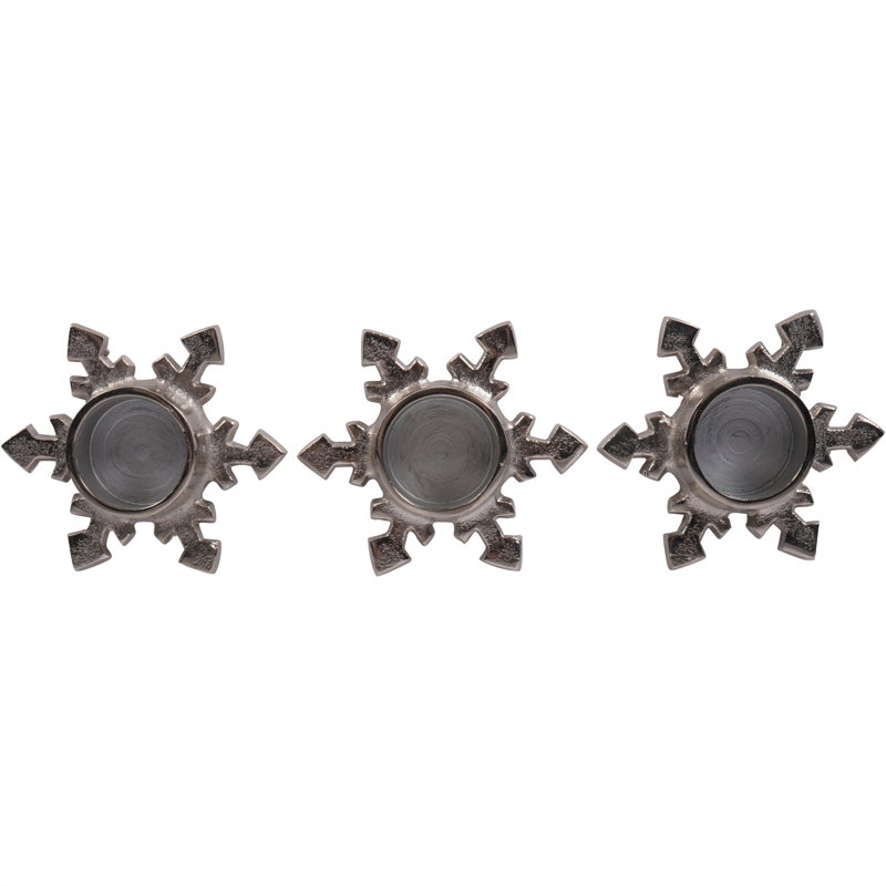 3 Piece Aluminium Tabletop Tealight Holders Set