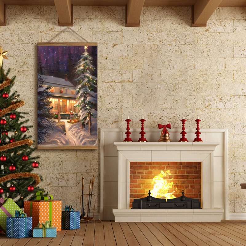 Joli arbre de Noël sur toile
