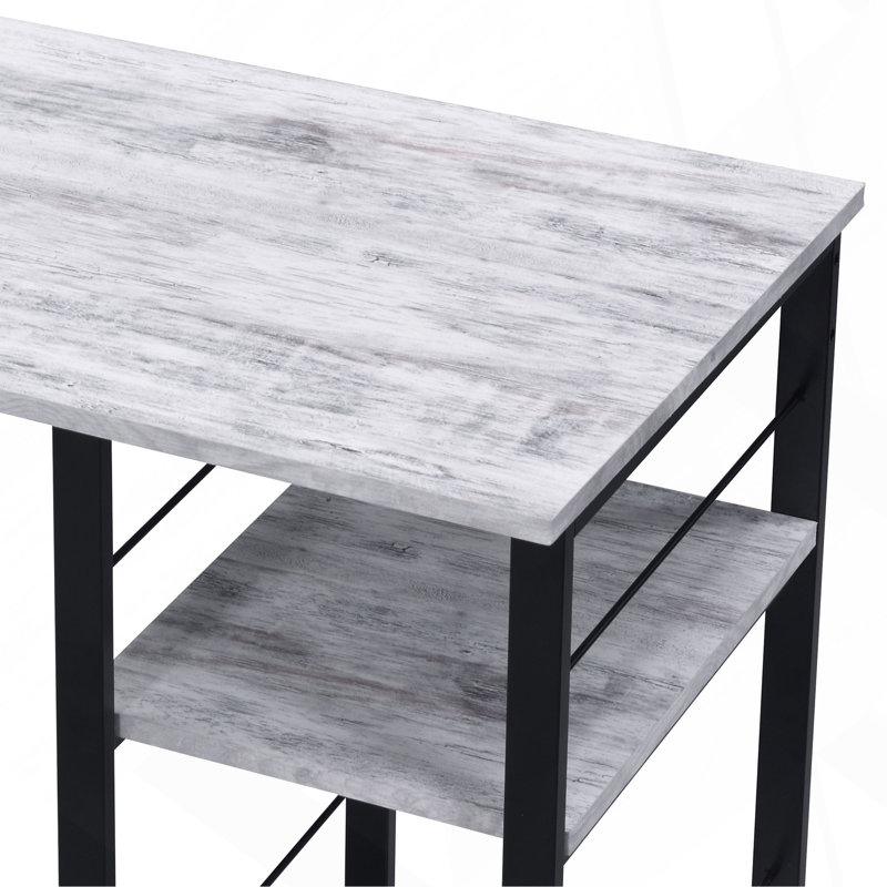 Bureau d'écriture à finition antique et noire, Gris