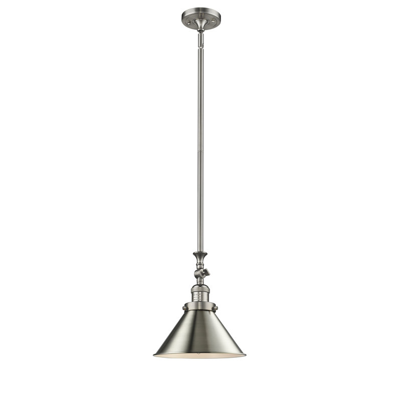 Paylor 1 - Light Single Pendant, Brushed Satin Nickel, No Bulb Included, Brushed Satin Nickel