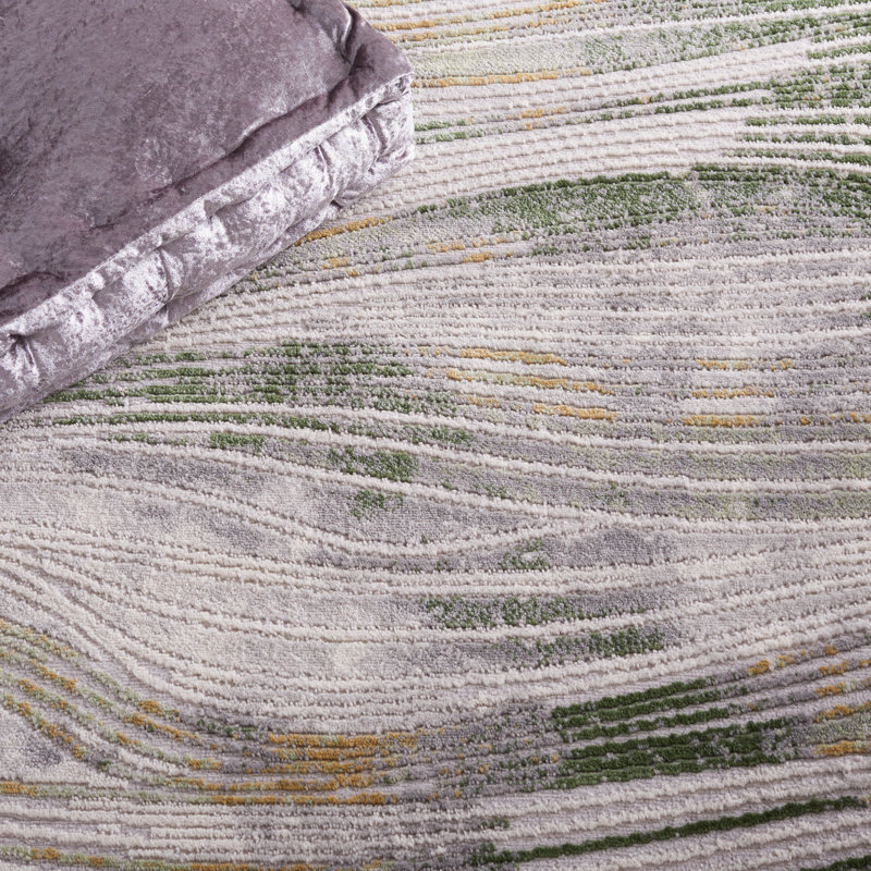 Amary Performance Abstract Rug, Rectangle 4' x 6'