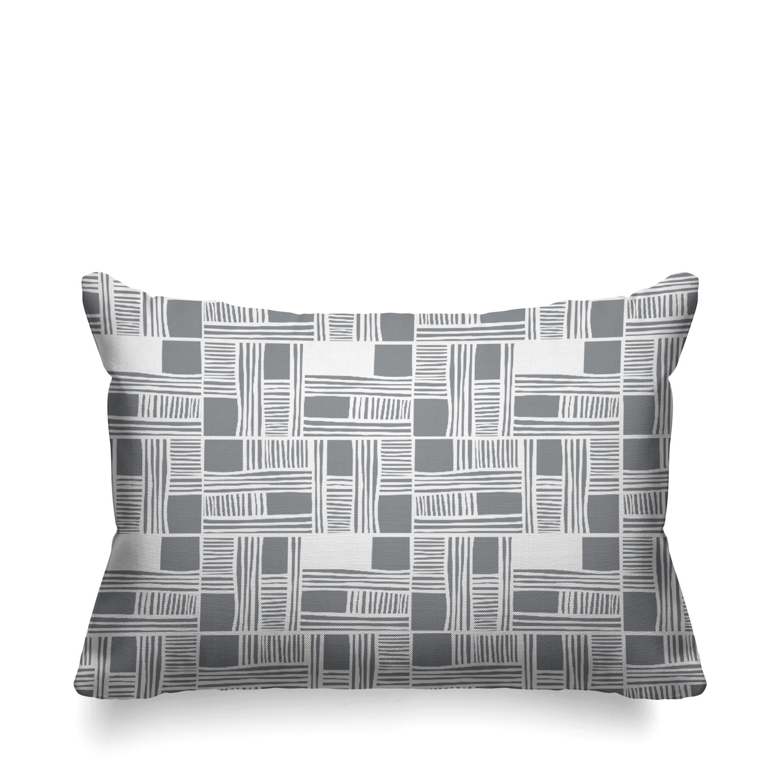 Kapri 20" x 19" Pillow Cover and Insert, Gray, 14" x 20", Rectangle
