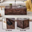 Table basse de 39,3 po x 23,6 po x 12 po avec finition noyer - Convient à une table luxueuse moderne Home Decor, grain de bois en pouces, multifonctionnelle pour le salon-1416895279