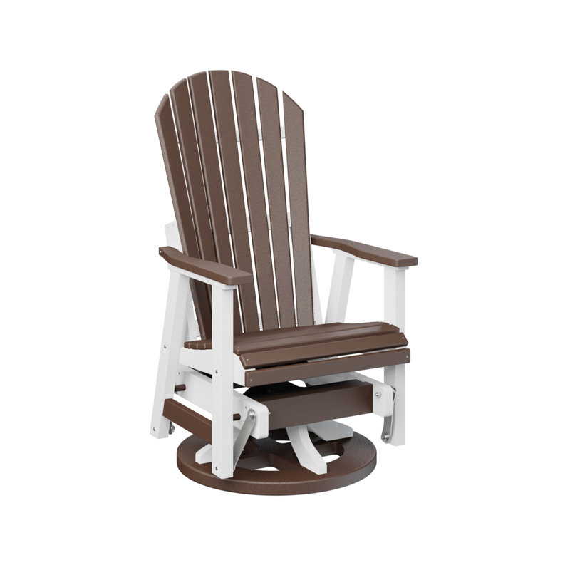 Fauteuil coulissant berçant berlinois berlinois, Brun chocolat / Blanc