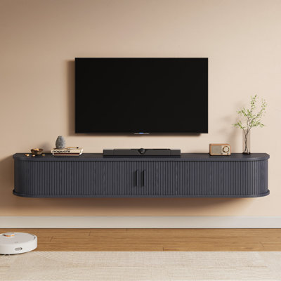 Floating TV Stand With RGB Lights, Wall Mounted TV Shelf