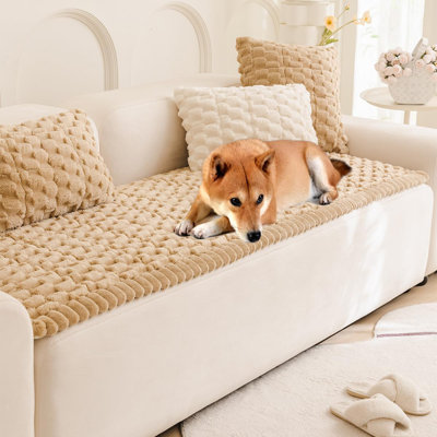 Housse de protection pour canapé en peluche pour chien pour chien, housse de meuble lavable pour chien