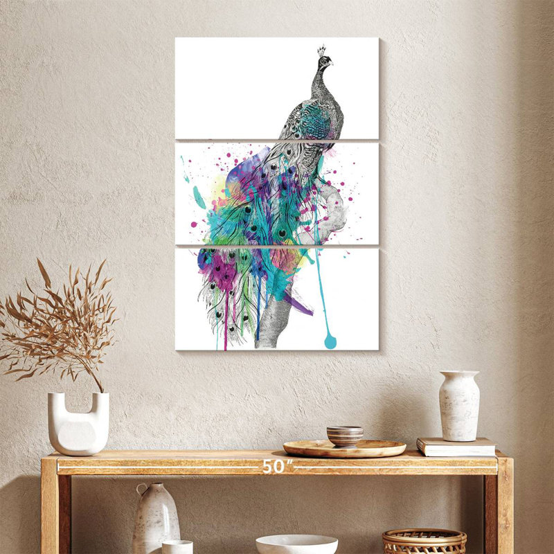 Brampt Peacock Splash, H 38 po x l 24 po