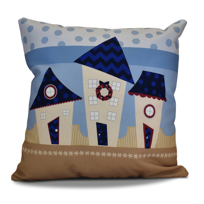 Housse et insert de coussin décoratif Coastal Christmas, H 26 po x l 26 po, Bleu marine