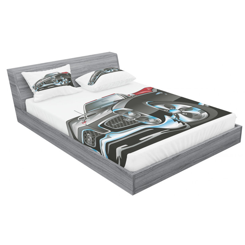 Microfiber Sheet Set, Queen Sheet Set with Fitted Sheet