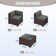 Mecayla Outdoor Slanted-Back Sectional Sofa With Coffee Table