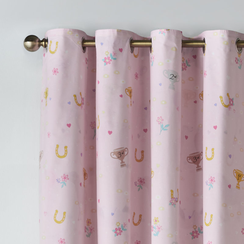 Cotton Blend Semi Sheer Curtain Panel Pair