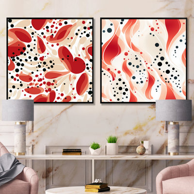 Corvell - Abstract Collages Canvas Wall Art Set Of 2