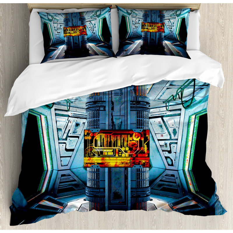 Modern & Contemporary Polyester Duvet Cover, Queen Duvet Cover + 2 Standard Shams