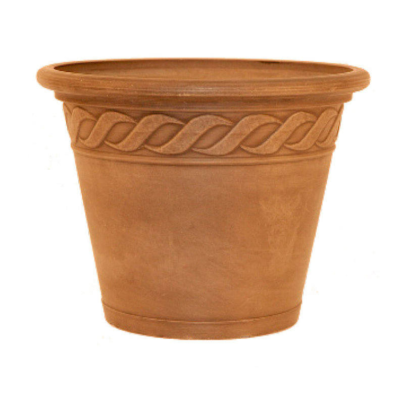 Plastic Pot Planter, Terra Cotta