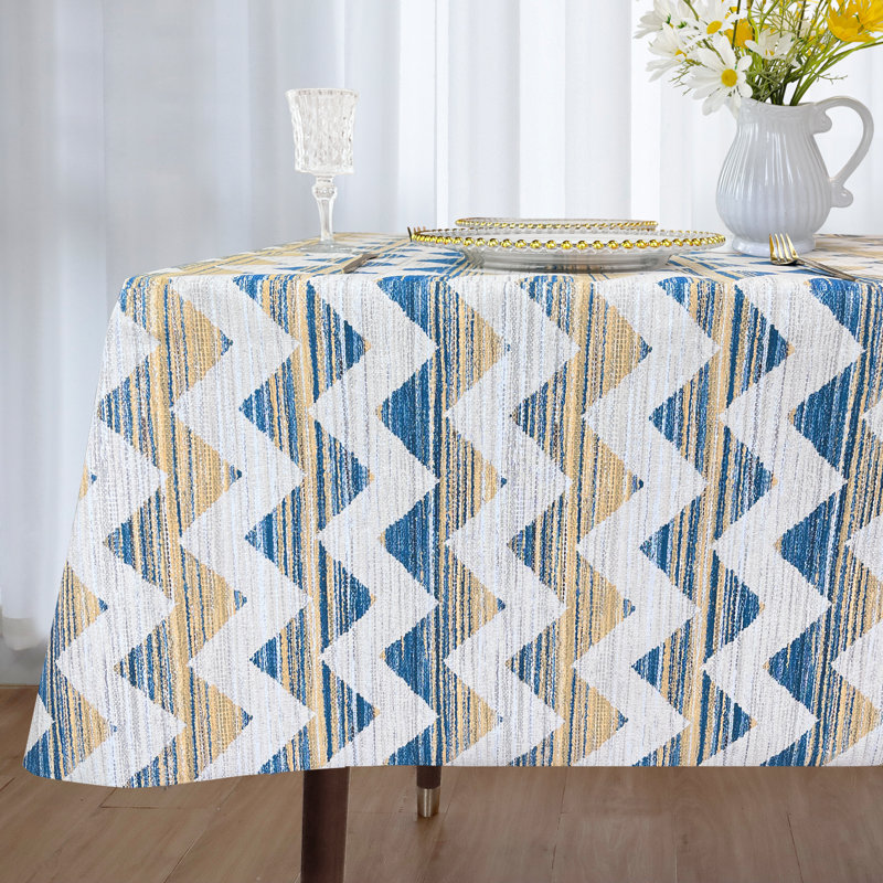 Citlalli Rectangle Chevron Plastic / Acrylic Tablecloth