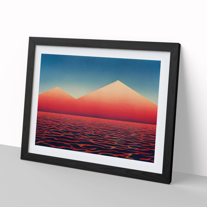 Special Abstract Mountains - Framed Print, Black, 46cm H x 64cm W x 2cm D